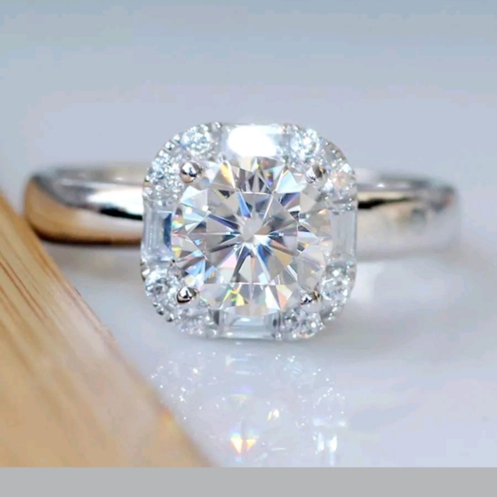 925 sterling silver stamped Wedding engagement - Picture 2 of 10